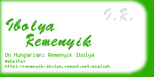 ibolya remenyik business card